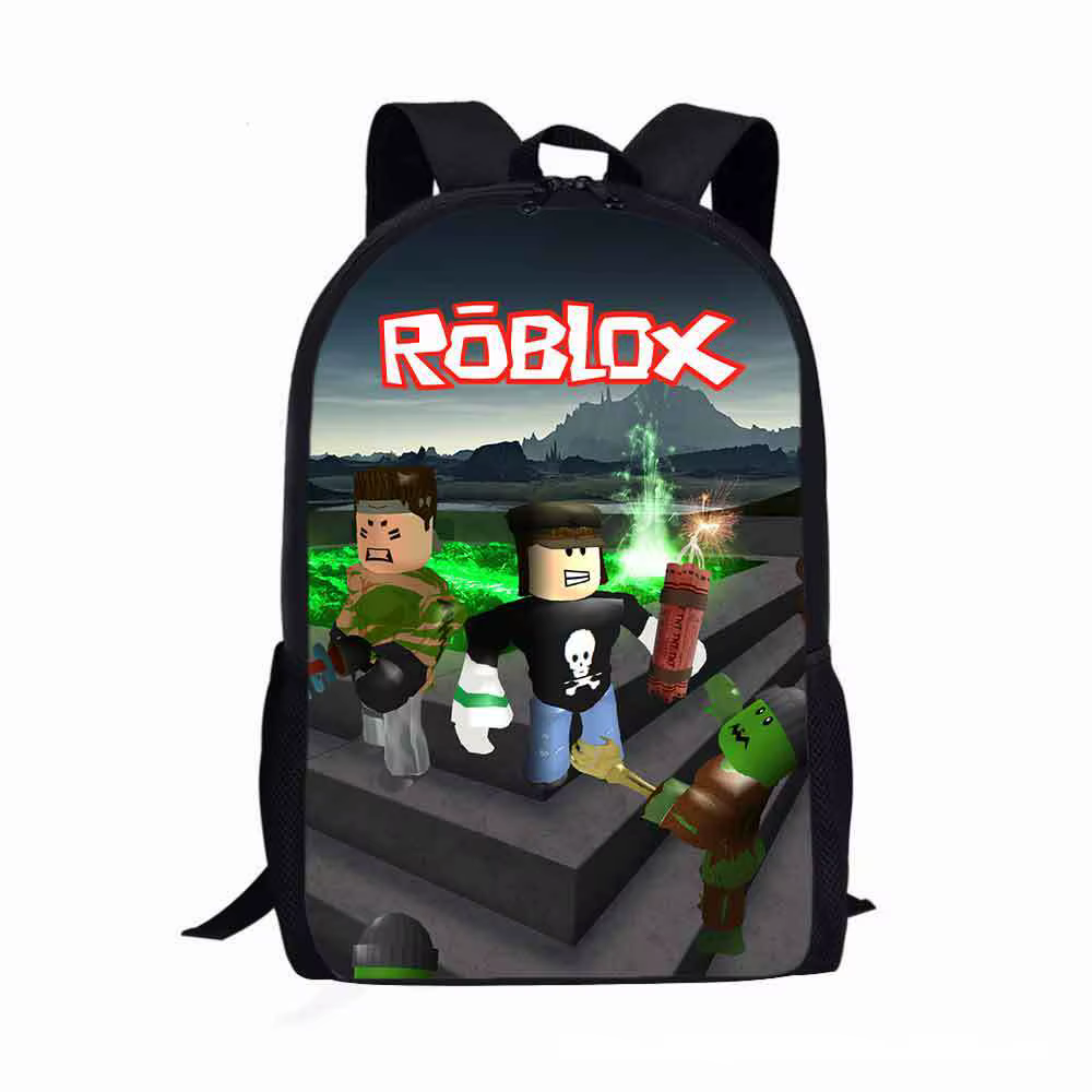 New ROBLOX Virtual World Co-branded Schoolbag for Boys, Middle and High School Students, Large Capacity