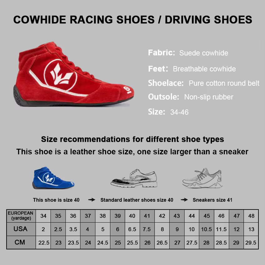 Chaussures de Kart en Daim pour Homme et Femme