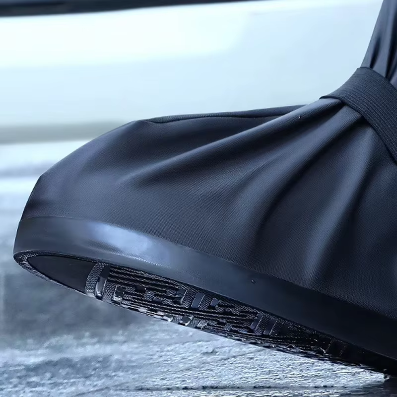 Couvre-chaussures de pluie imperméables à tige haute avec réflecteur