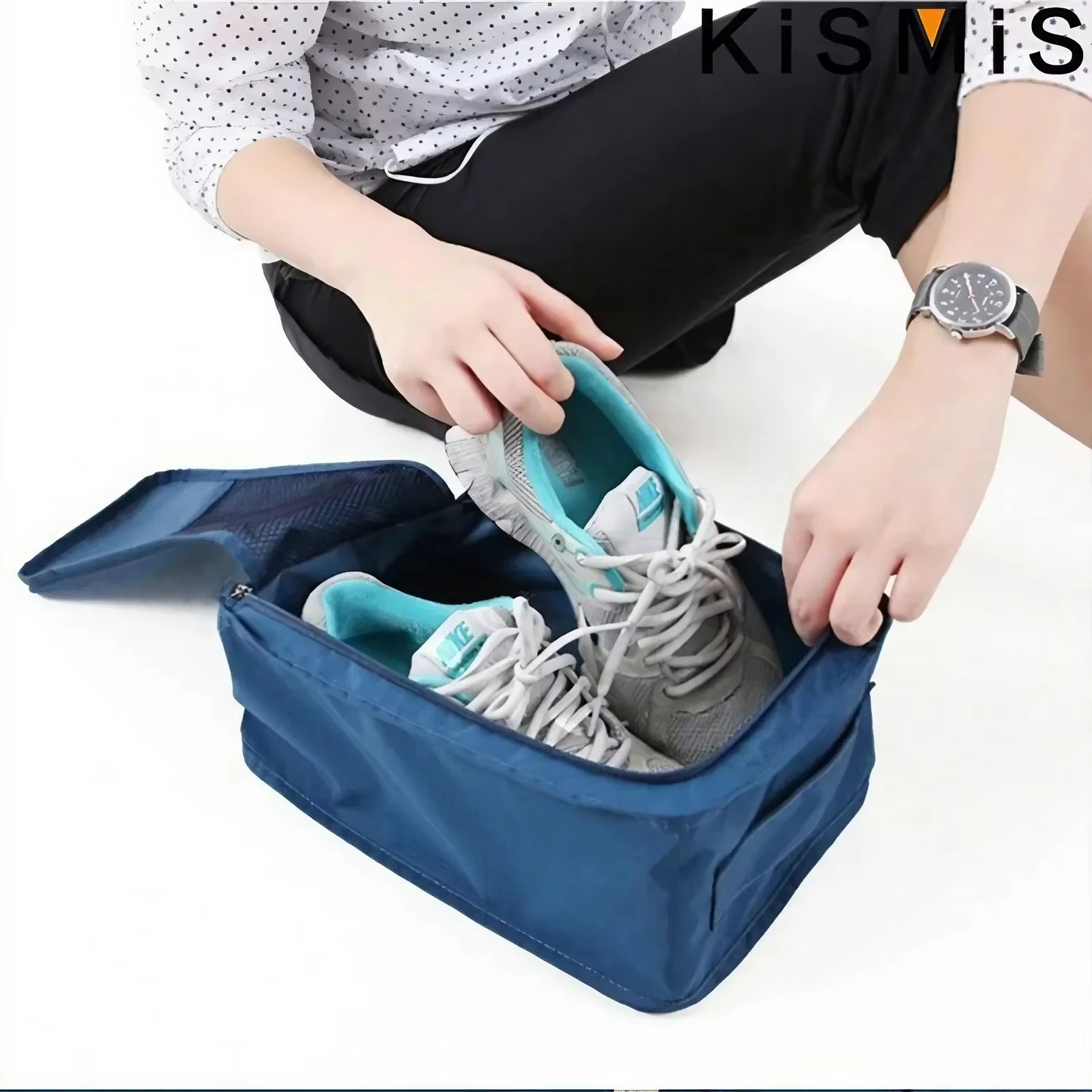 Sac de rangement portable pour chaussures de voyage, pochette de rangement multifonctionnelle, sac de rangement pour chaussures à fermeture éclair pour un tri facile