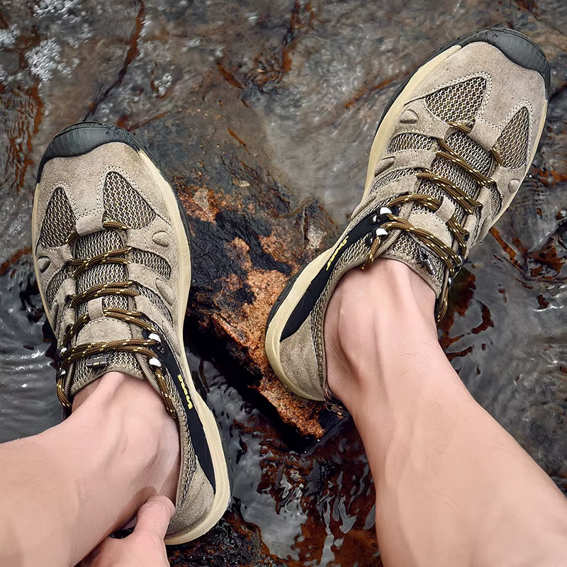 HIKEUP – chaussures d'alpinisme en cuir véritable pour hommes