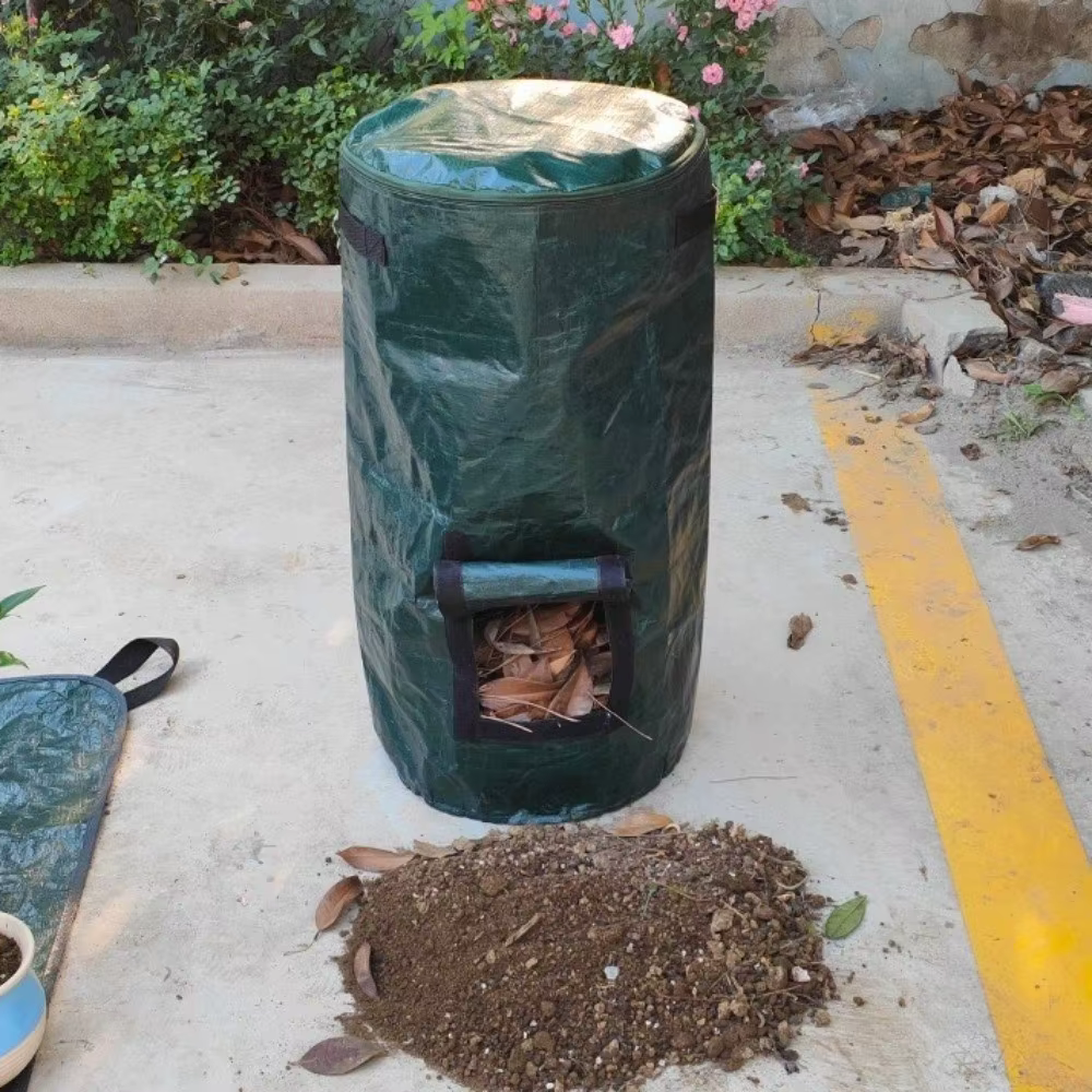 Sac de collecte des déchets résistant à l'usure avec couvercle zippé et poignées