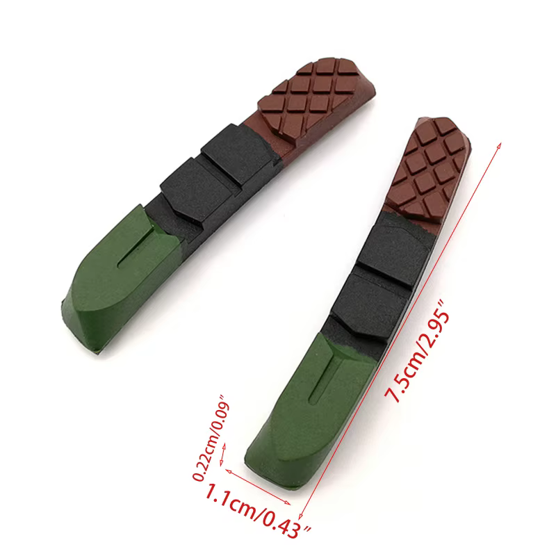 1 paire de plaquettes de frein pour vtt, support de freinage en forme de V, bloc de chaussures
