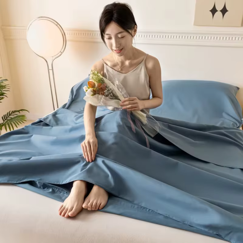 Drap de couchage léger en coton pour sac de couchage