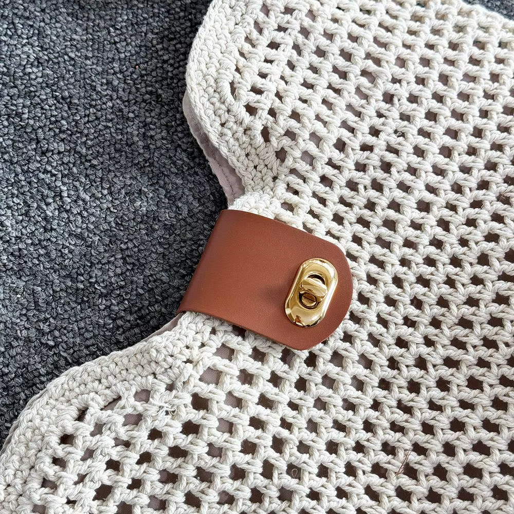Boucle de sac en cuir 5.5x12cm, boutons à loquet, couture faite à la main, couverture rabattable, accessoires de sac de remplacement en cuir véritable, pièces de sac à breloques