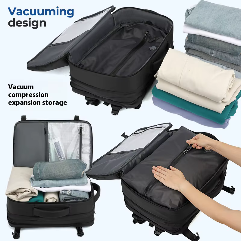 Sac à dos pour hommes, sac de voyage multifonctionnel, compression sous vide, étanche, voyage d'affaires, nouveau sac à dos pour ordinateur, grande capacité