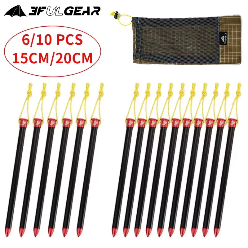 Piquets de tente de randonnée en Fiber de carbone 3F UL GEAR