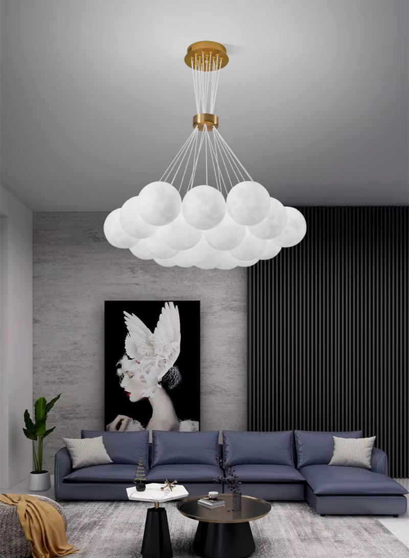 Plafonnier LED suspendu en forme de lune
