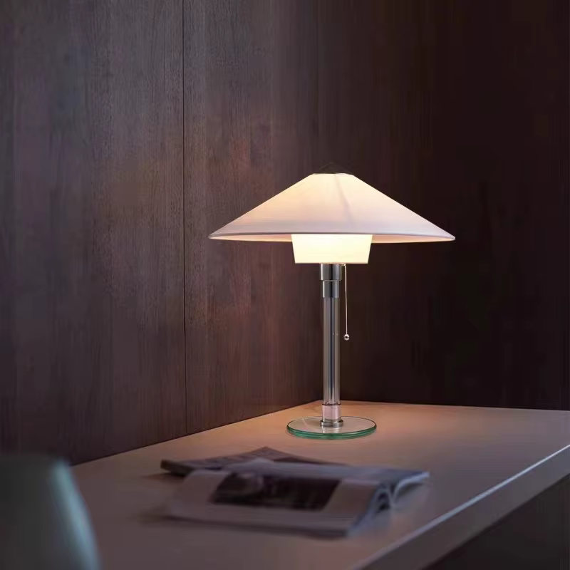 Avely Kevin-Lampe de table en verre nordique, lumière LED de personnalité, conception simple, lampe en tissu pour la lecture, salle d'étude, chambre à coucher, lampe de chevet
