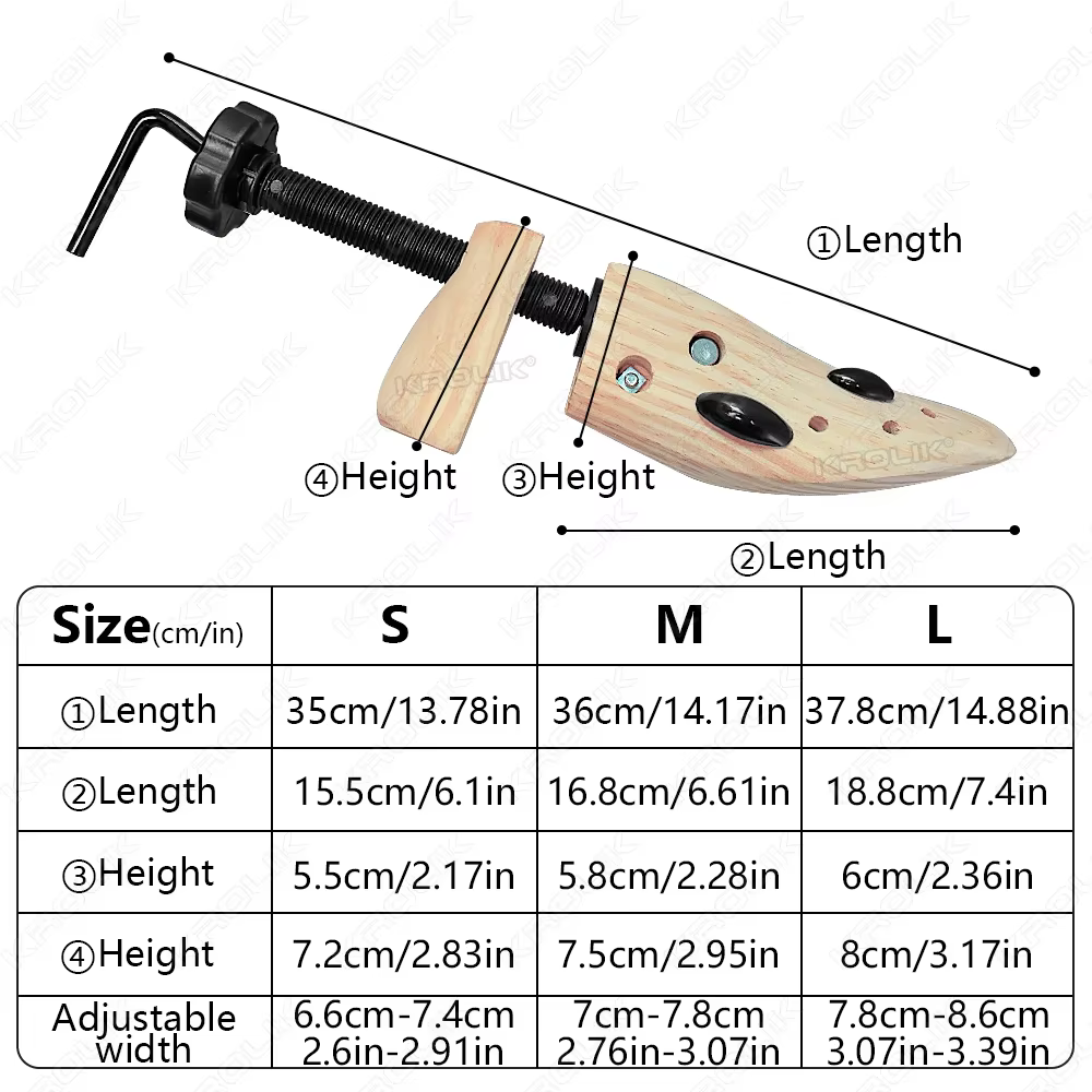 1/2 pièces civière de chaussure femmes et hommes pieds larges civière de chaussure en bois réglable grande taille extenseur de chaussure élargi longueur extensible largeur