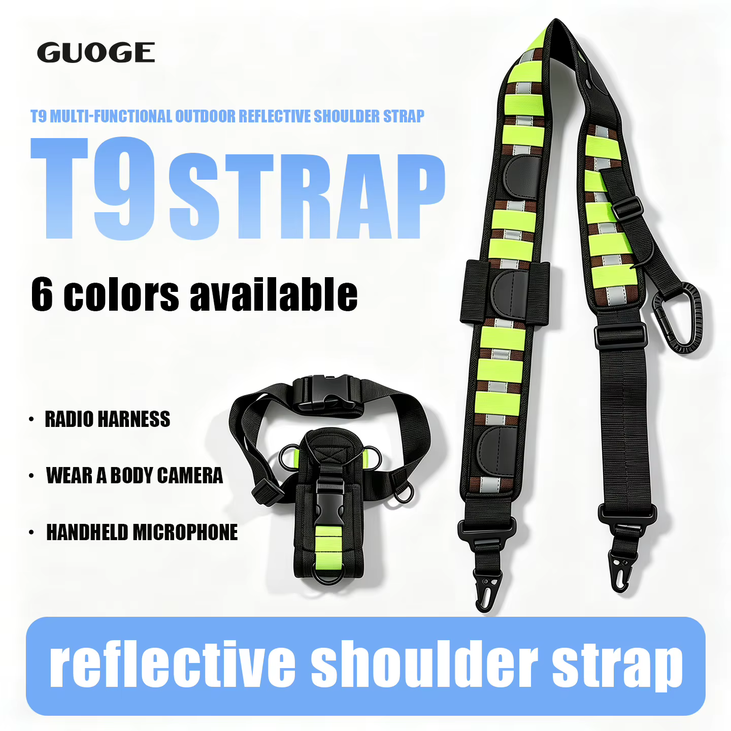 Sangles d'épaule larges tactiques pour pompiers et patrouilles, sangles d'épaule pour équipes de sauvetage, sangles d'épaule pour talkies-walkies, sacs à dos pour talkies-walkies