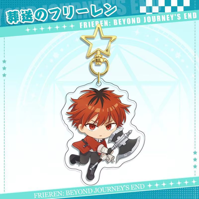 Anime Frieren au funéraire porte-clés dessin animé Figure Himmel porte-clés anneau pendentif bijoux Fans cadeau Cosplay sac accessoires