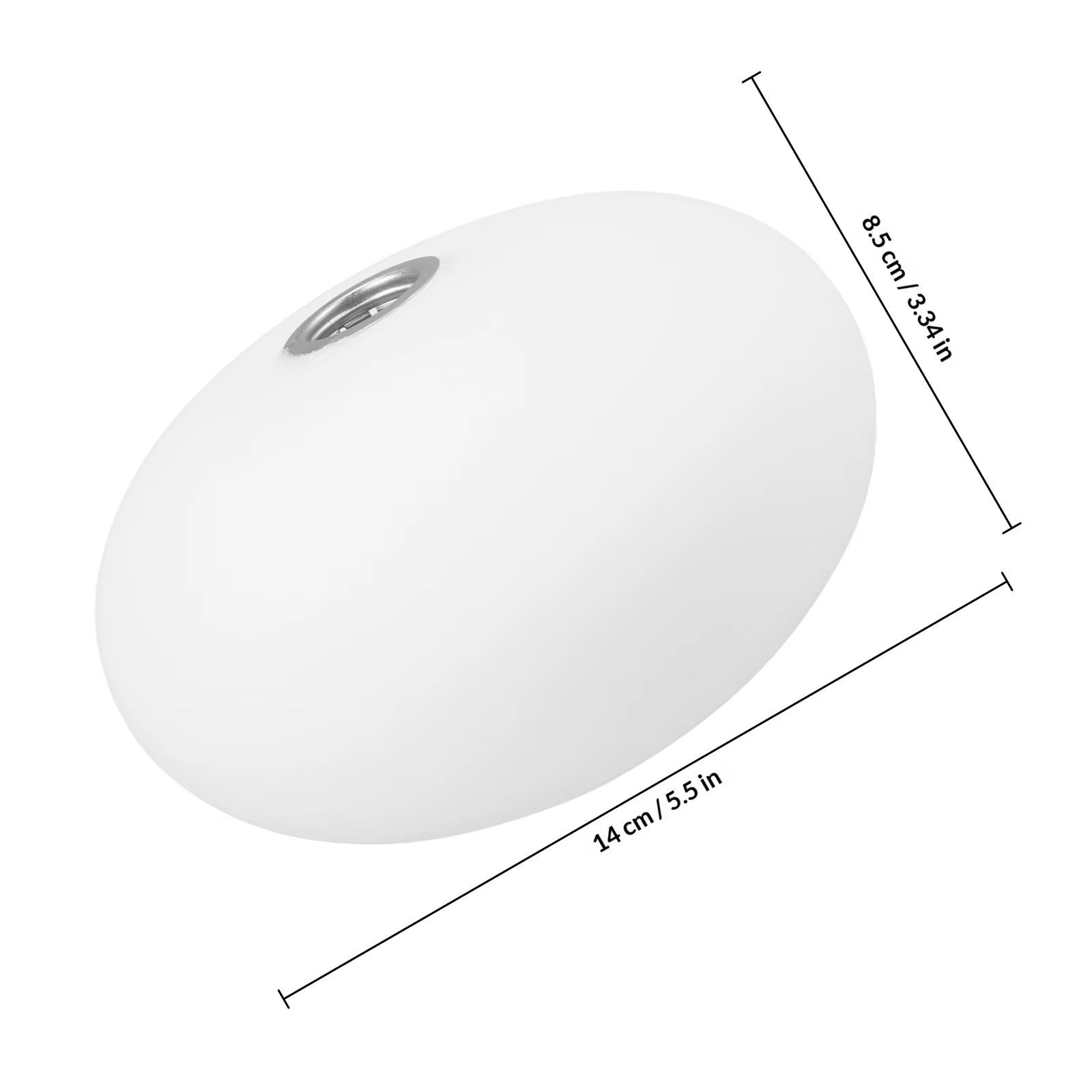 Abat-jour en verre ovale moderne pour luminaires G9