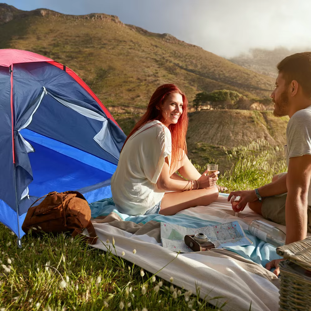 Tente de camping monocouche avec sac pour 2 personnes