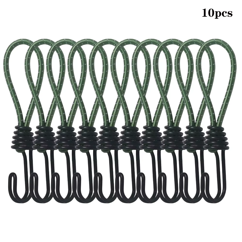 5/10 pièces tente corde élastique cordon crochet polyvalent Camping en plein air auvent bâche tente fixation cordon chaîne mousqueton crochets accessoires