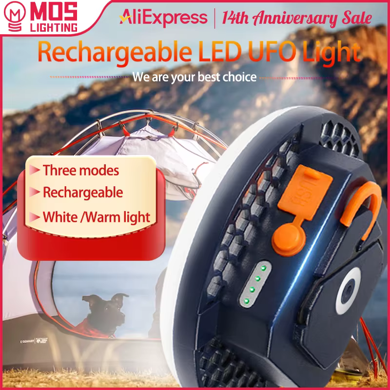 MOSucks ING-Lanterne de Tente Rechargeable