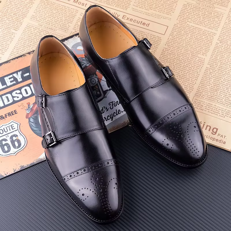Mocassins à sangle de moine pour hommes