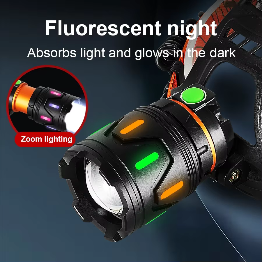 200000LM lampe frontale la plus puissante USB Rechargeable haute puissance LED