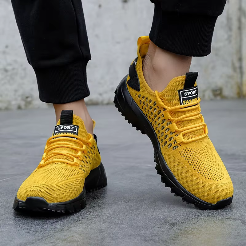 Nouvelles chaussures de randonnée pour hommes marche sport haute qualité à lacets maille