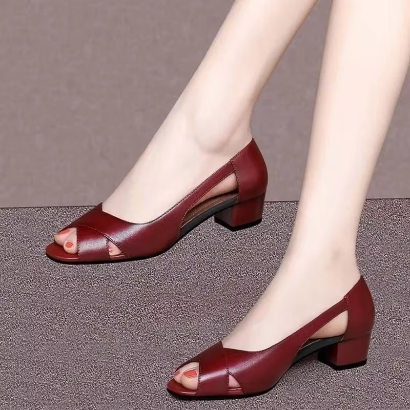 Sandales à Talons Mi-Hauts pour Femme