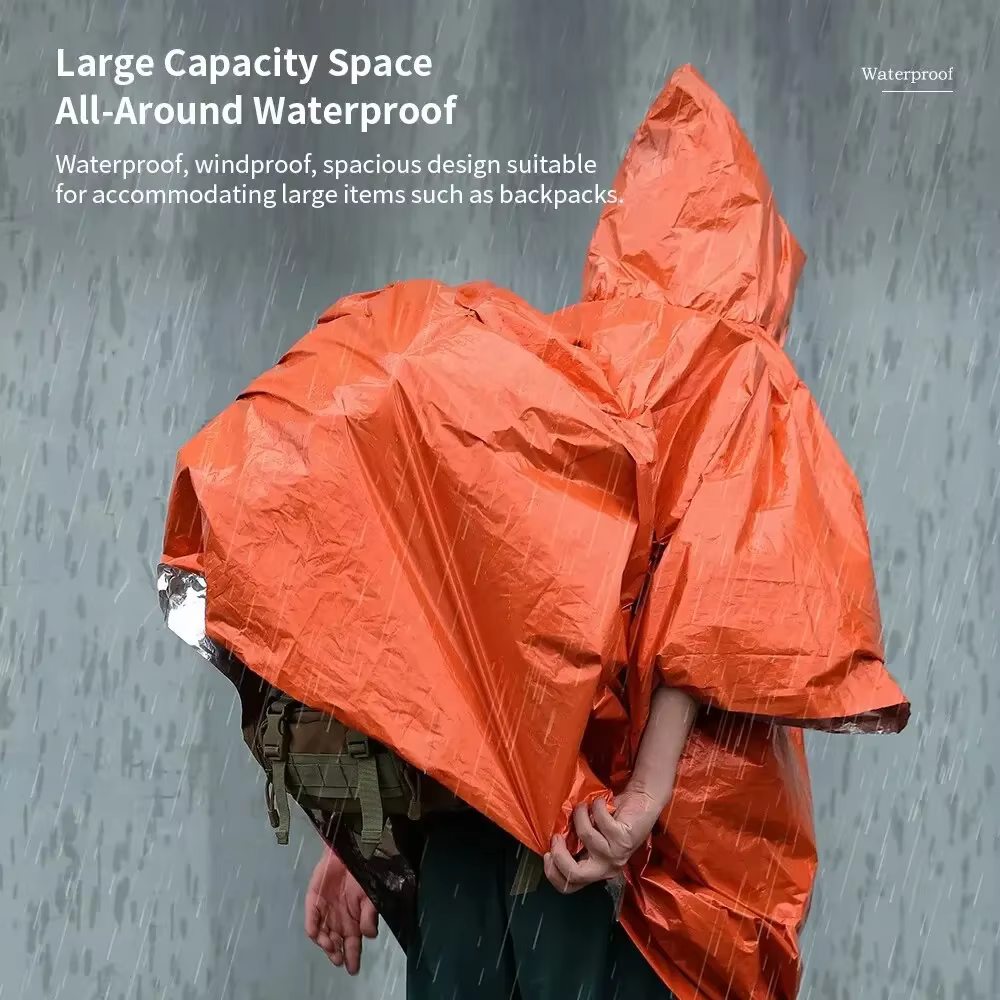Poncho imperméable d'urgence