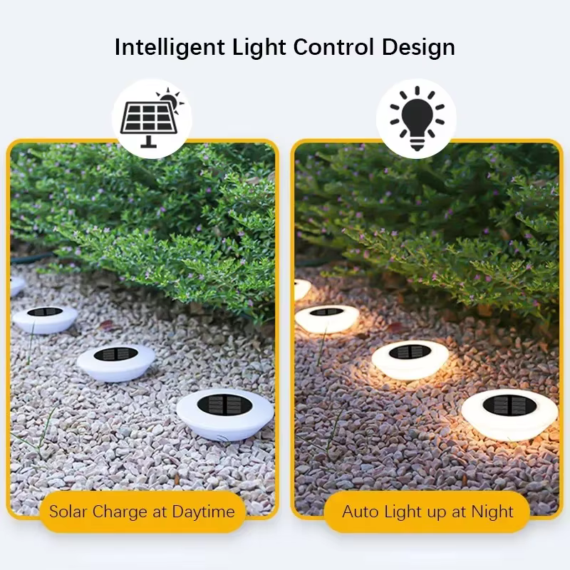Lampe Solaire d'Extérieur à LED, Éclairage à 360 °, Étanche IP65, Marche/Arrêt, Idéal pour un Jardin, une Cour, un Arrière-Cour, une Allée ou une Pelouse