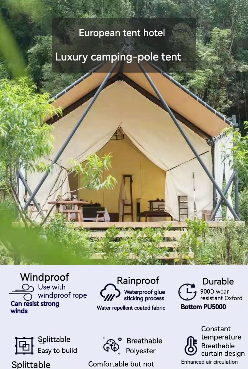 Tente de camping en plein air