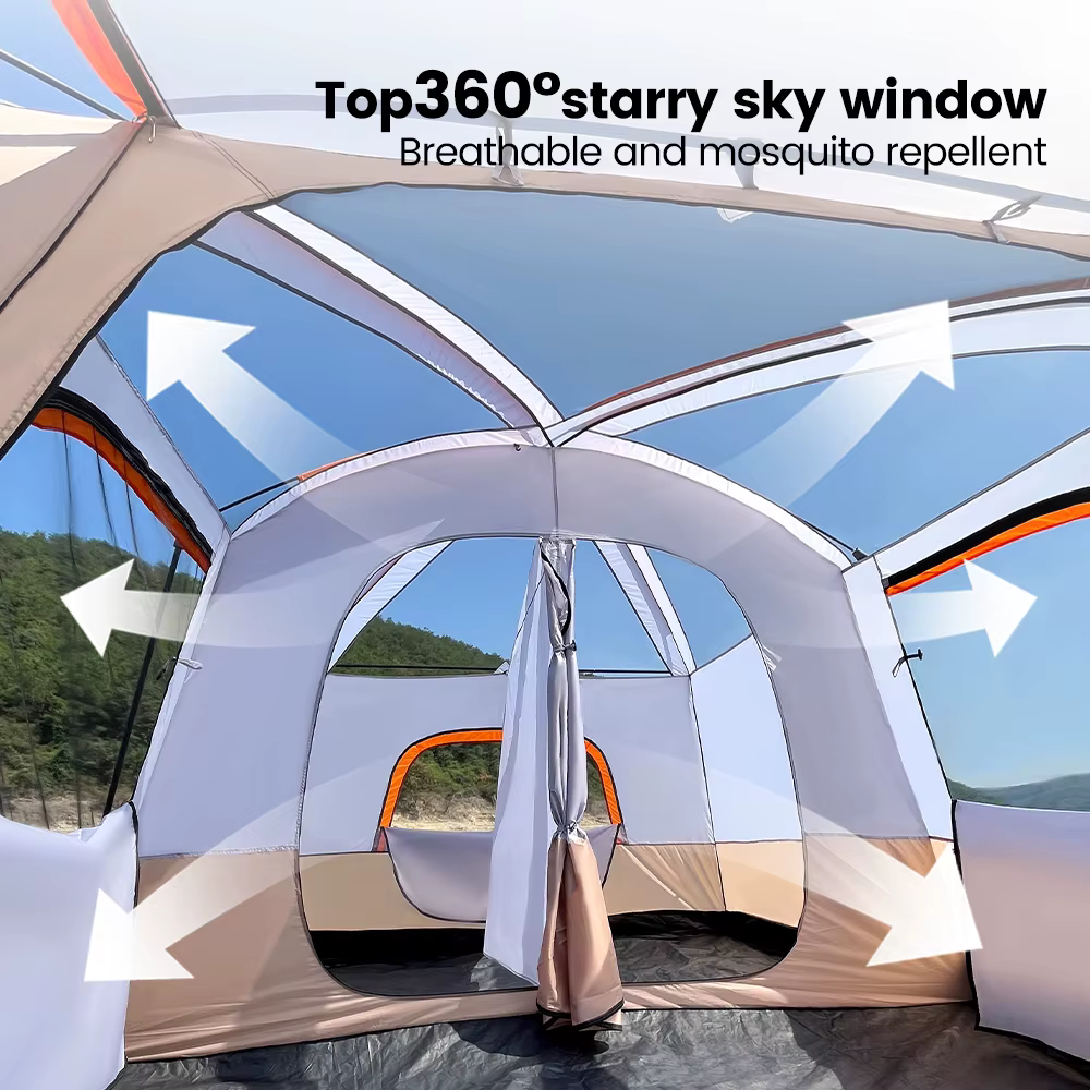 Tente familiale pour personne et 2 chambres