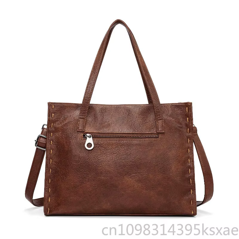 Sac fourre-tout pour ordinateur portable pour femme, grande capacité, sac à bandoulière, sac à main, pour le travail, les trajets quotidiens, les voyages, doux et durable