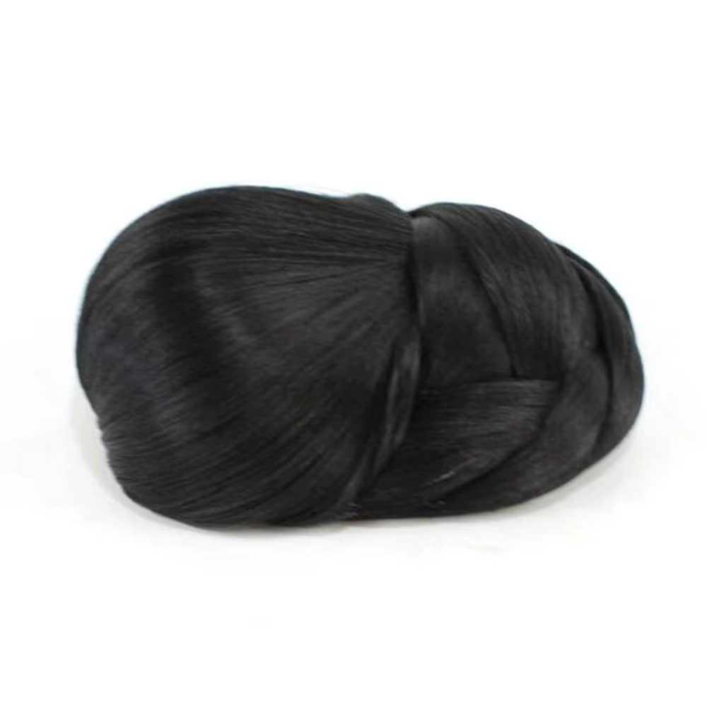 Extension de cheveux naturels pour femmes, faux chignon, chignon tressé, postiche de mariée, accessoires pour filles, Hanfu