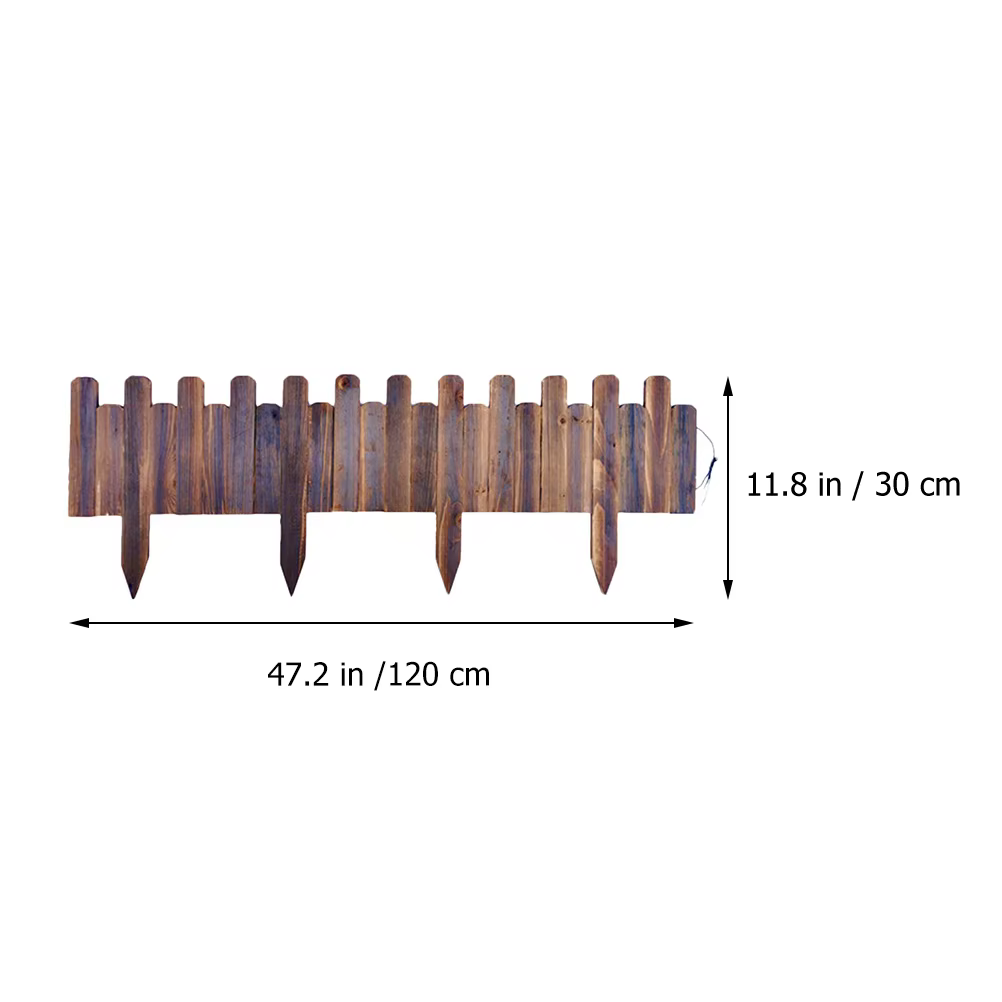 Bordure de clôture de champ de légumes pour jardin, jardin, jardinage, paysage en bois décoratif, cour, piquet de bordure