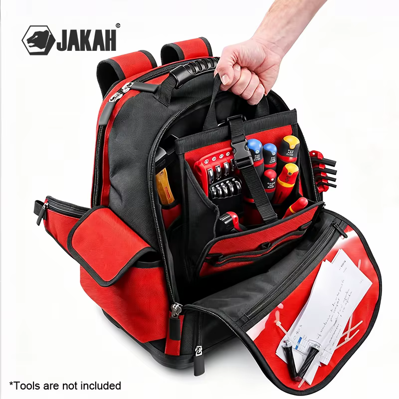 Sac à dos pour ordinateur portable Jakah, sac à outils, sac à dos pour outils technologiques extra-large Tradesman Pro avec fond moulé