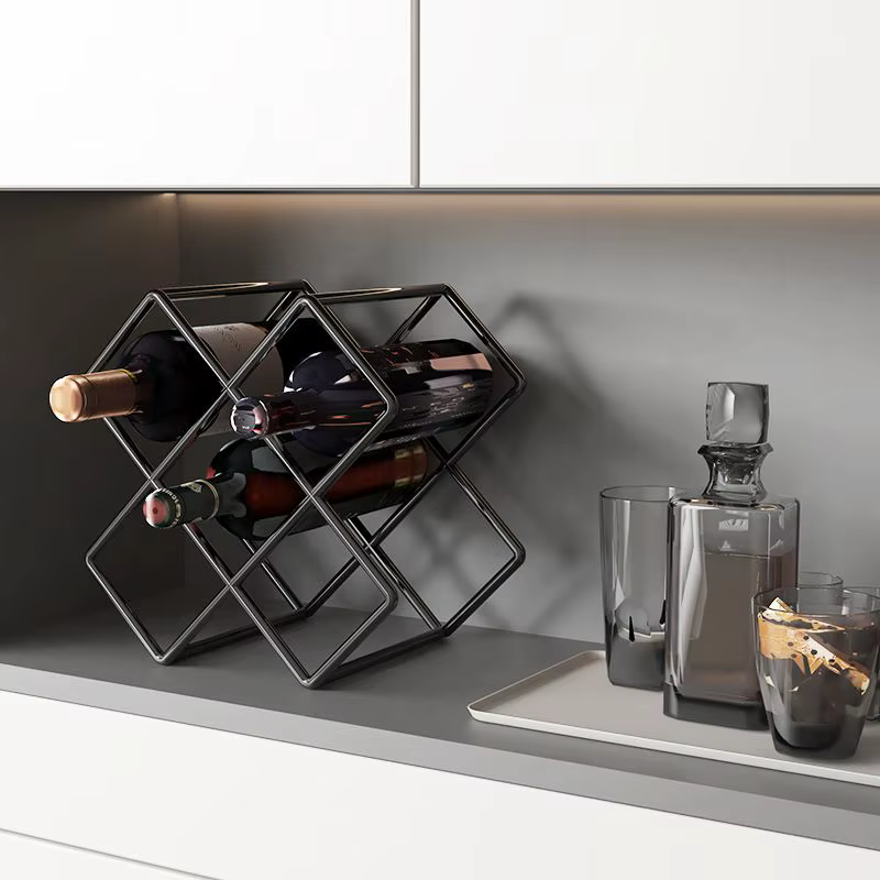 Casier à vin ménage lumière luxe losange treillis armoire à vin support de rangement bouteilles de vin support organisateur accessoires de barman