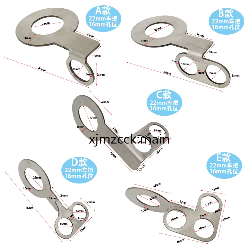 LED moto interrupteur marche + arrêt guidon montage en alliage d'aluminium étanche 12V antibrouillard lampes moto klaxon bouton poussoir 16mm 22mm