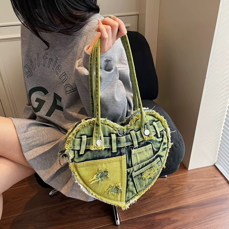 Sac à dos en Denim délavé pour fille