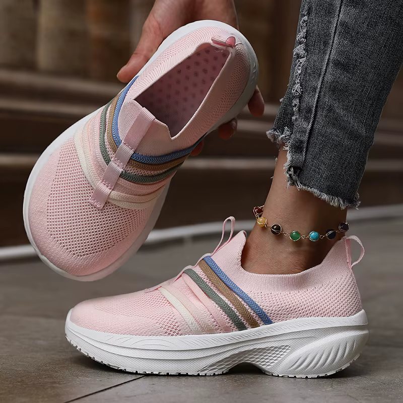 Chaussures de randonnée décontractées à semelles épaisses et à pieds larges pour femmes