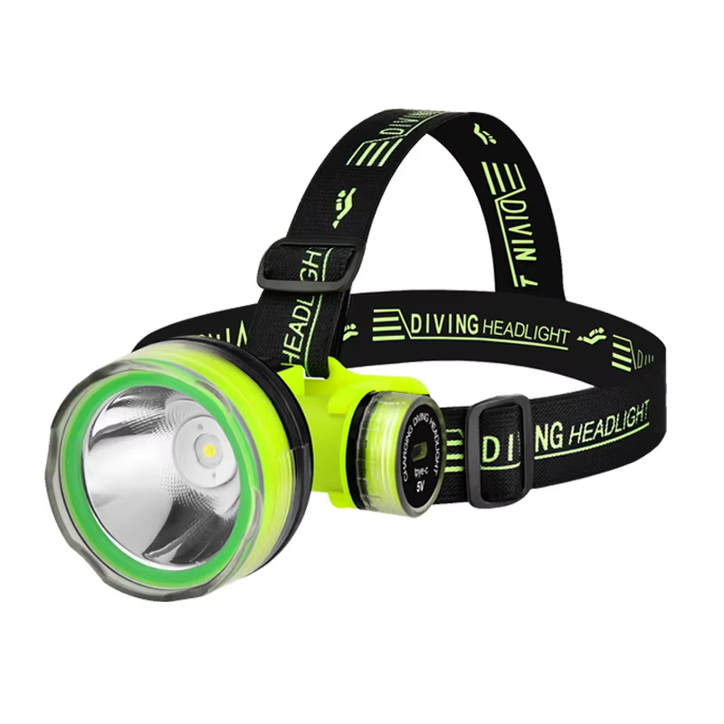 Phare de plongée Portable Rechargeable 350m sous-marin Submersible étanche Super lumineux LED plongeur lampe frontale de pêche sous-marine nouveau