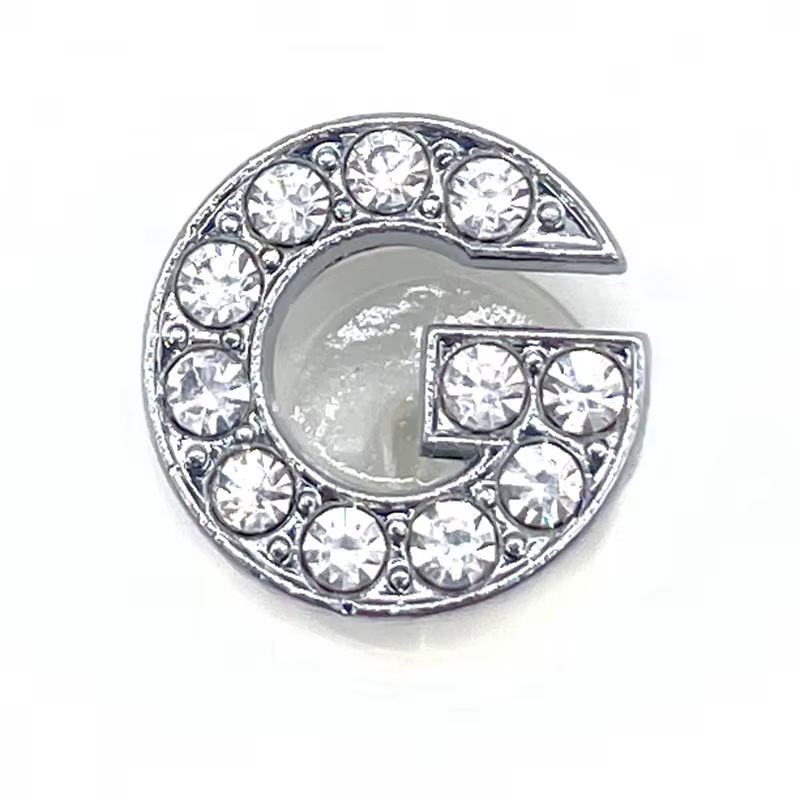 Lettres métalliques pour chaussures, 1 pièce, accessoires de jardin, strass brillants, décorations de chaussures pour cadeaux de noël
