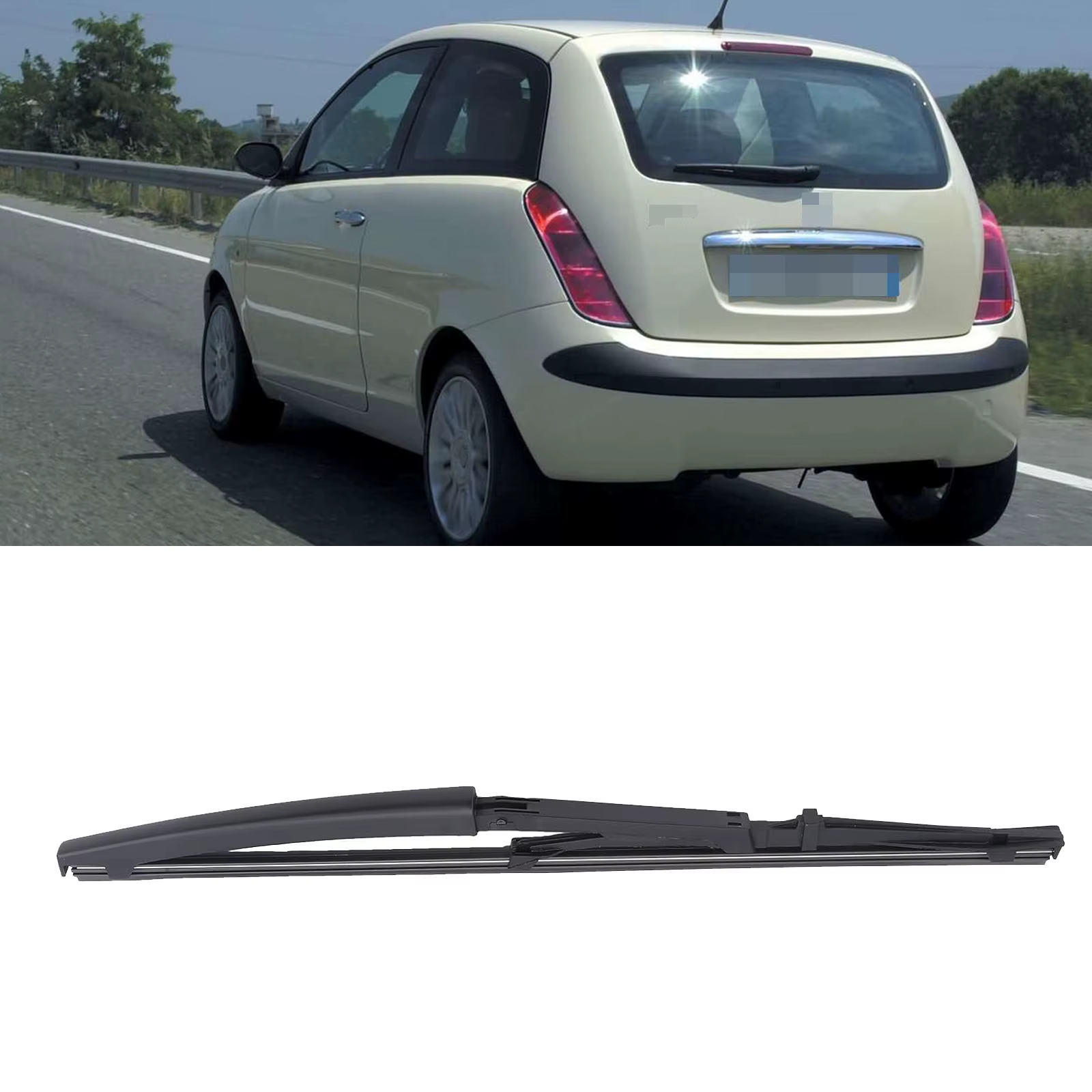 Balai D'Essuie-Glace De Lave-Glace ArrièRe 13 Pouces, Pour Lancia Ypsilon 2003 – 2011, Accessoires Voiture Balais Essuie Glace Bras