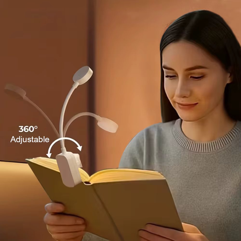 Lampe de lecture portable à clip LED Runtowo