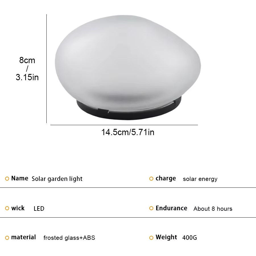 LED lumières de pierre solaires lumière de roche à énergie solaire imperméable extérieure