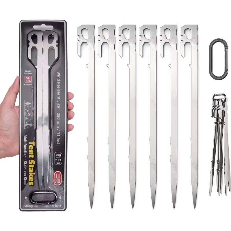6 piquets de tente, essentiels pour le camping
