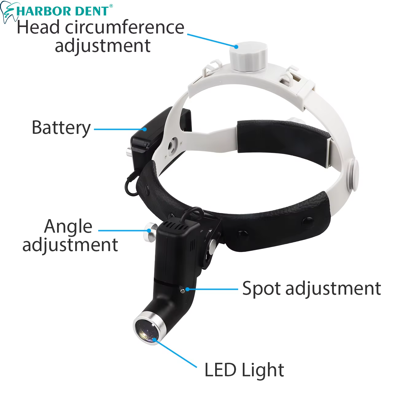 Lampe frontale dentaire à LED