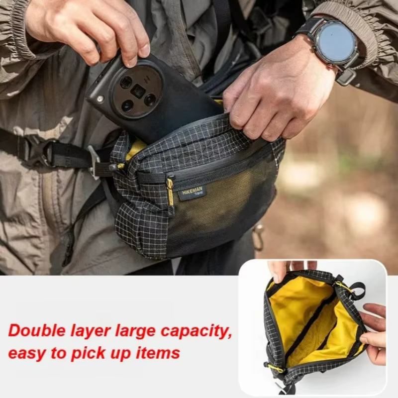 Hikeman 2.0 Sac de taille Dyneema imperméable UrltraLight multi-poches pour le cyclisme