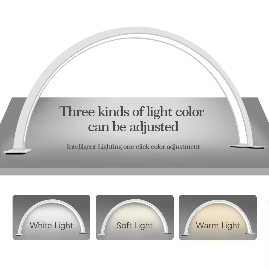 29,53 pouces LED Dimmable demi-lune lumière 39W 2700 K-6500 K demi-lune lampe de Table 3 Modes d'éclairage pour les cils et les tatoueurs