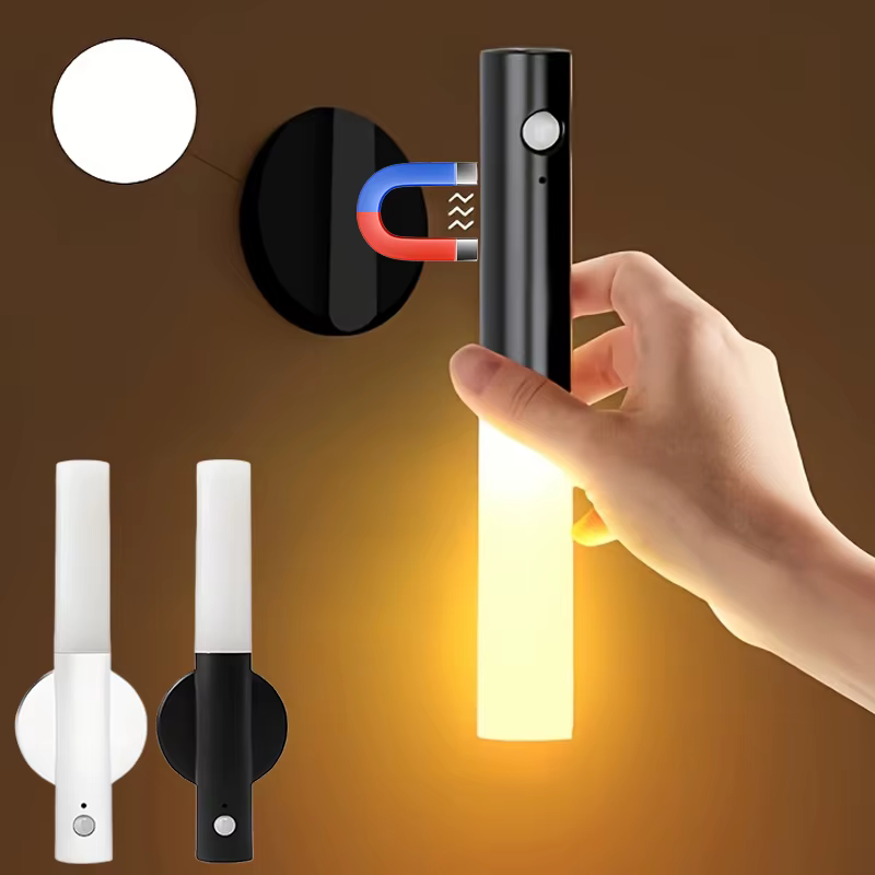 Applique murale magnétique LED avec capteur corporel, torche Portable pour intérieur, escalier, porche, salle, décoration d'ambiance, veilleuses