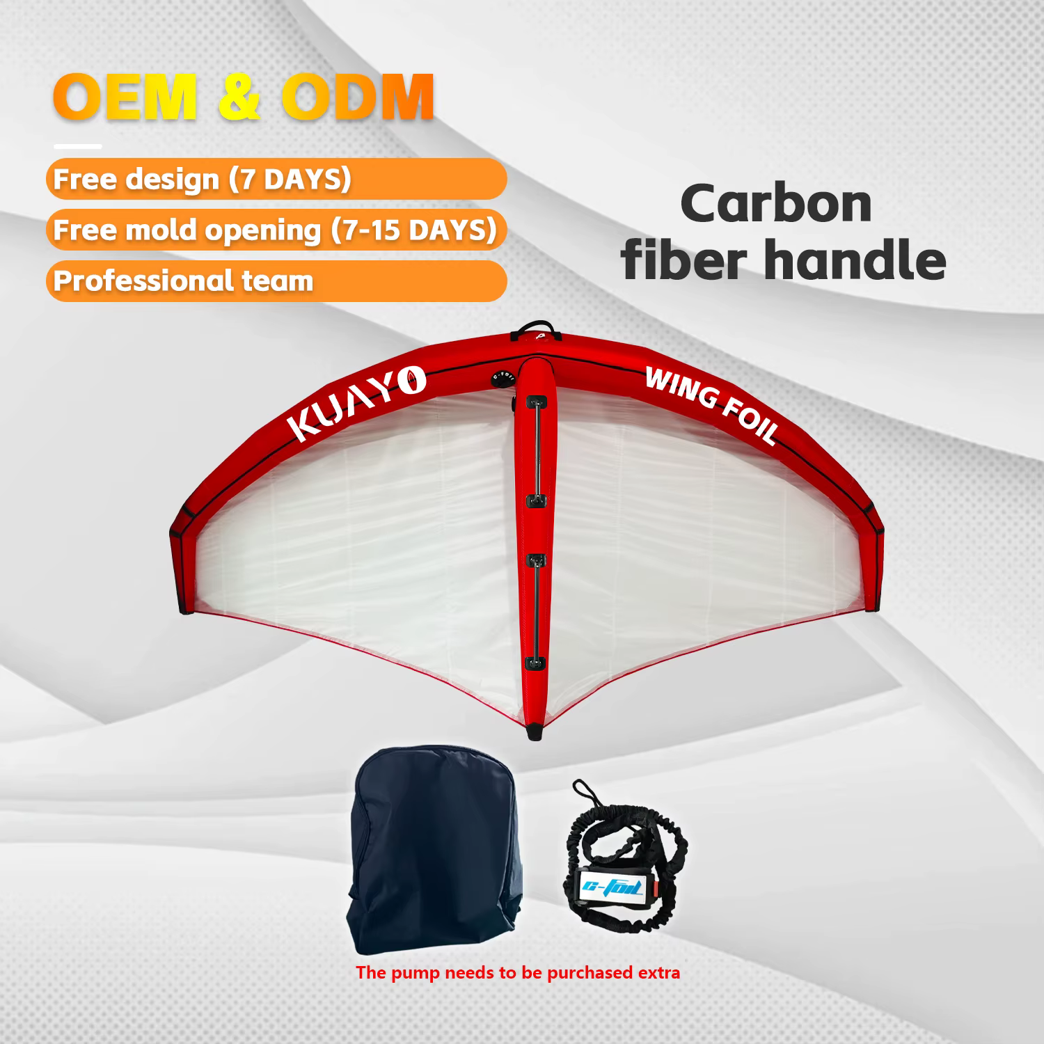 Cerf-volant gonflable personnalisé de voile de surf d'ensemble de super hydroptère