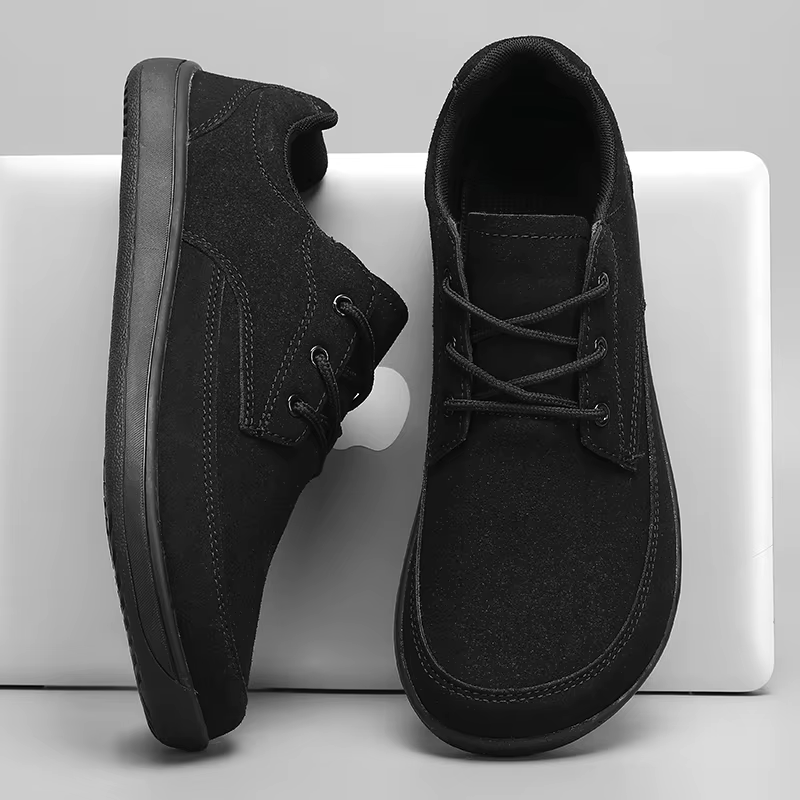 Chaussures décontractées en daim à bout large pour hommes, chaussures de marche beiges à semelles épaisses et à lacets, adaptées également aux tailles de bottes en Denim de Style rétro de styliste
