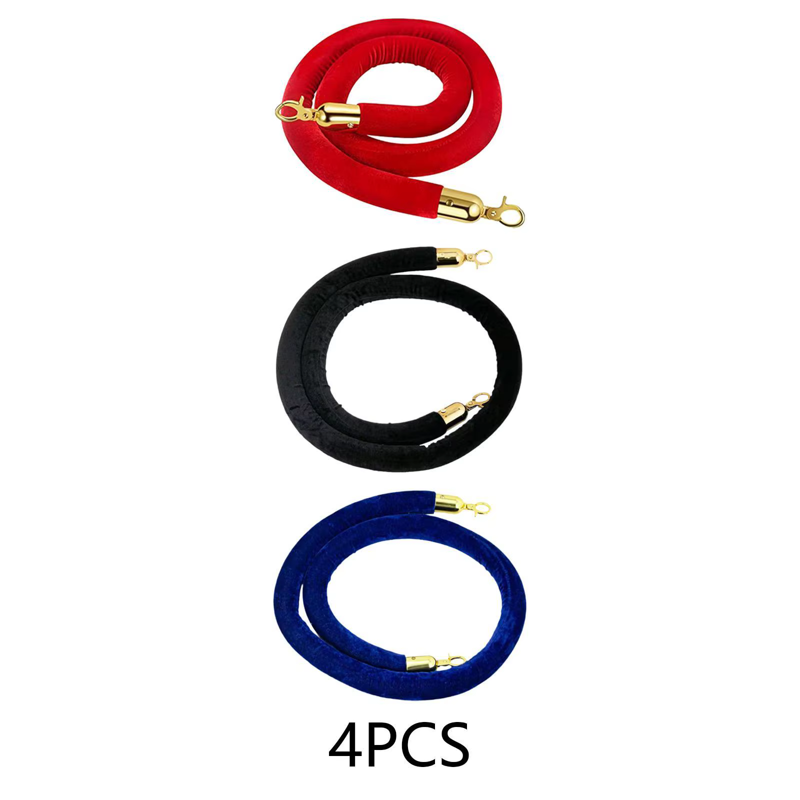 Corde de poteau en velours légère et polyvalente, accessoires optiques, ULde barrière de dîner pour les zones VIP, 4 pièces