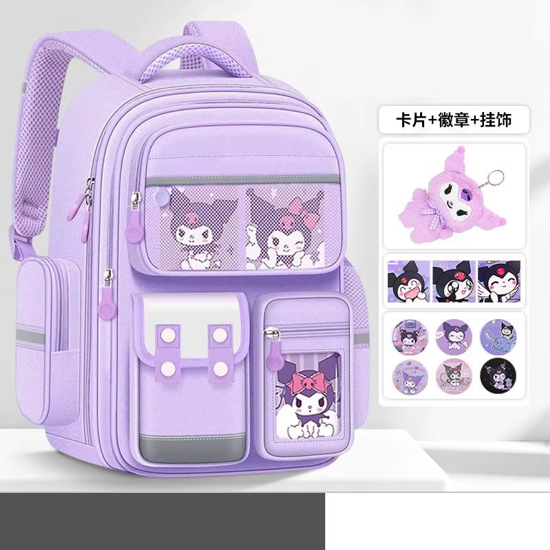 Sac à dos Kuromi Anime mignon grande capacité, cartable étudiant, sac à bandoulière dessin animé, cadeau d'anniversaire pour ami